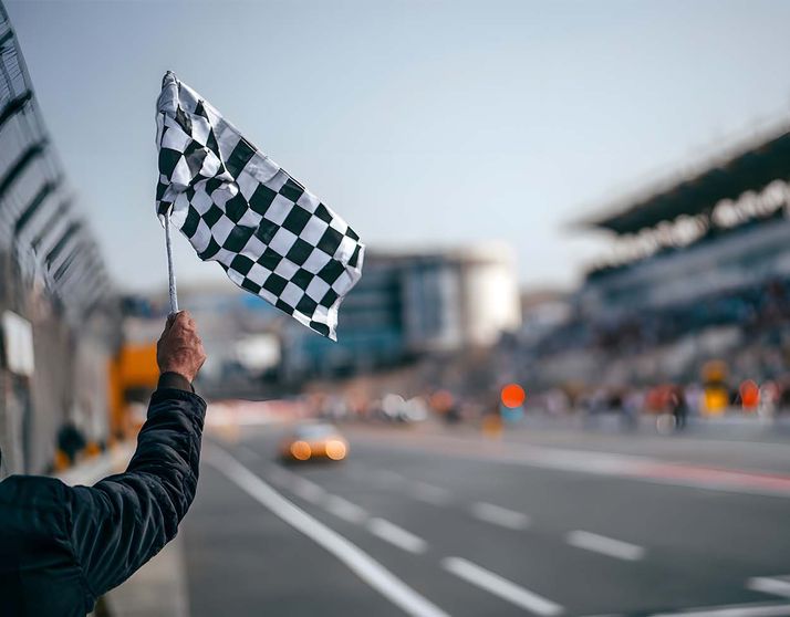 Picture of race finish line
